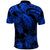 Custom Polynesian Polo Shirt Tribal Honu Turtle with Hibiscus Blue Version LT14 - Polynesian Pride