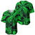 Personalised Polynesian Baseball Jersey Tribal Honu Turtle with Hibiscus Green Version LT14 - Polynesian Pride