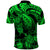 Custom Polynesian Polo Shirt Tribal Honu Turtle with Hibiscus Green Version LT14 - Polynesian Pride