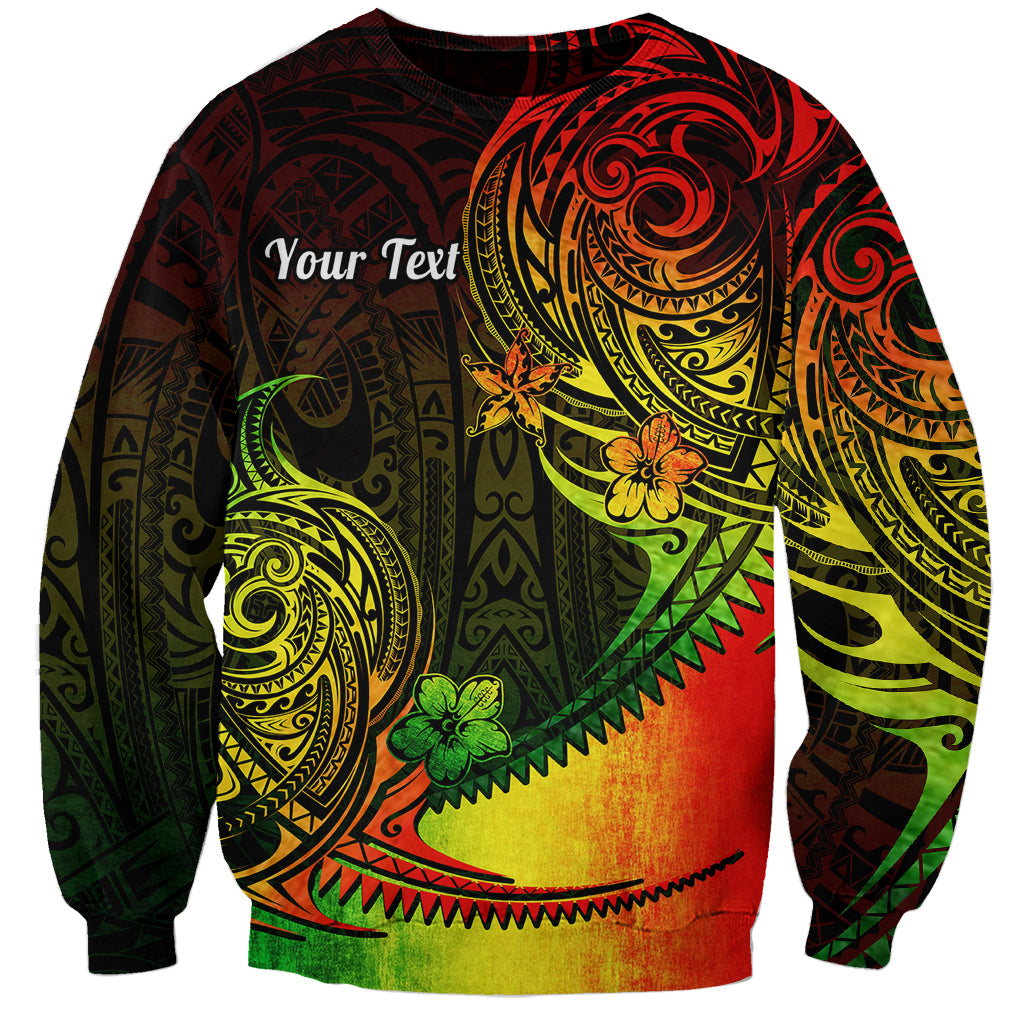Personalised Polynesian Tribal Sweatshirt Unique Reggae LT14 Unisex Reggae - Polynesian Pride