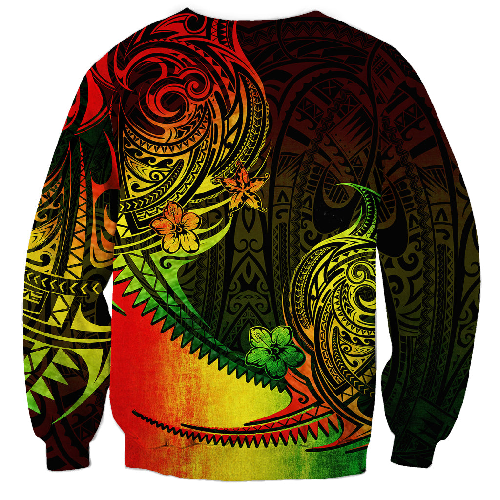 Personalised Polynesian Tribal Sweatshirt Unique Reggae LT14 - Polynesian Pride