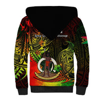 Polynesian Pride Vanuatu Sherpa Hoodie Reggae Polynesia Long God Yumi Stanap LT14 - Polynesian Pride