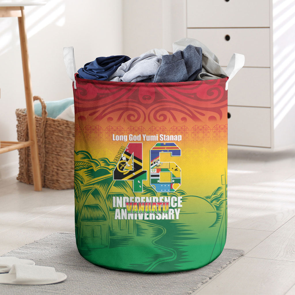 Vanuatu Indipendens Dei Laundry Basket Yumi 46th Independence Anniversary LT14 Reggae - Polynesian Pride