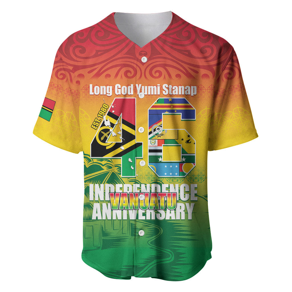 Vanuatu Indipendens Dei Baseball Jersey Yumi 46th Independence Anniversary LT14 Reggae - Polynesian Pride