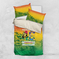 Vanuatu Indipendens Dei Bedding Set Yumi 46th Independence Anniversary LT14 US Twin 172cm x 218cm Reggae - Polynesian Pride