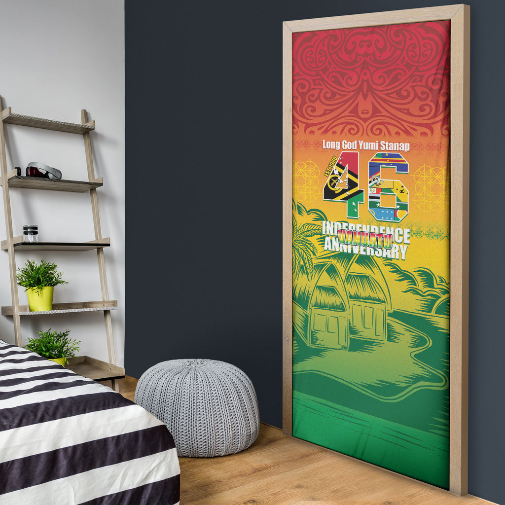 Vanuatu Indipendens Dei Door Cover Yumi 46th Independence Anniversary LT14 - Polynesian Pride
