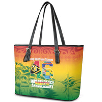 Vanuatu Indipendens Dei Leather Tote Bag Yumi 46th Independence Anniversary LT14 - Polynesian Pride