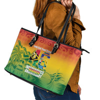 Vanuatu Indipendens Dei Leather Tote Bag Yumi 46th Independence Anniversary LT14 - Polynesian Pride