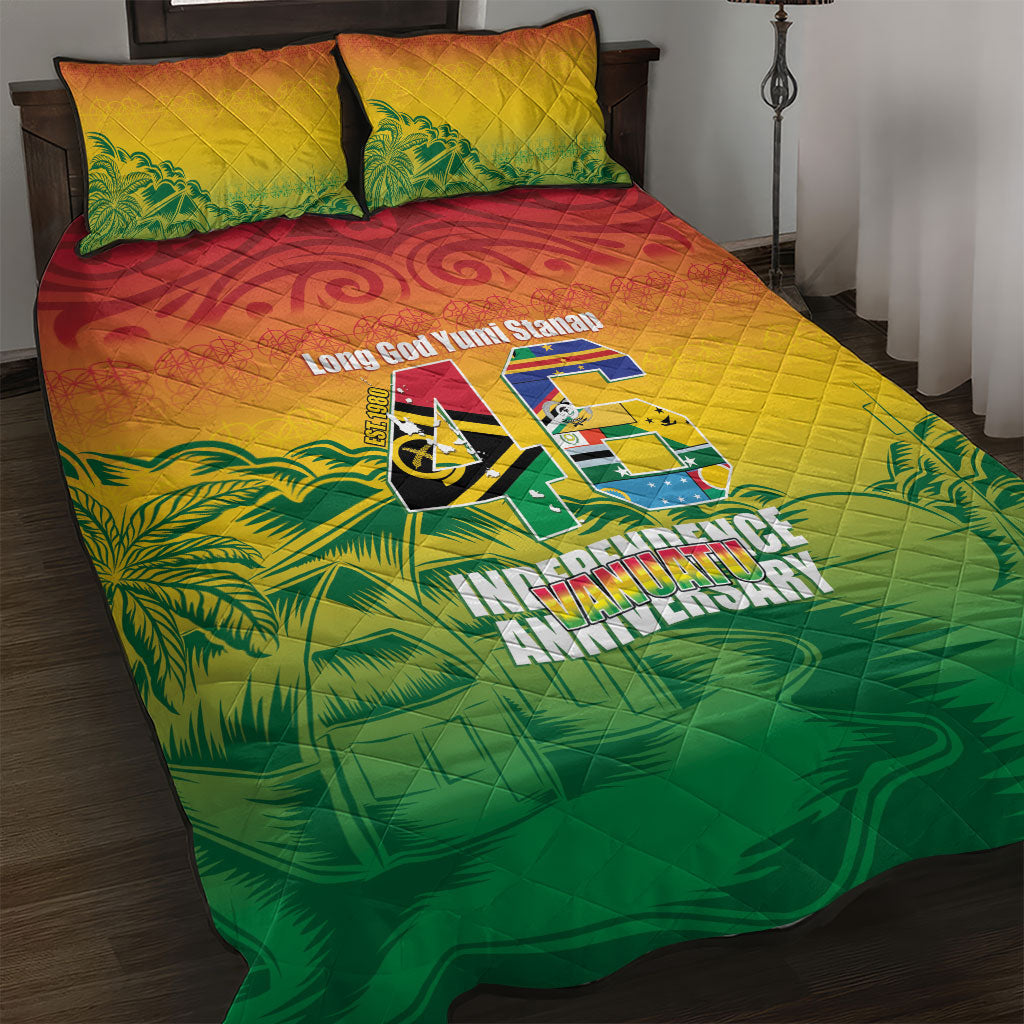 Vanuatu Indipendens Dei Quilt Bed Set Yumi 46th Independence Anniversary LT14 Reggae - Polynesian Pride