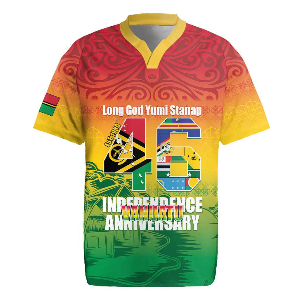 Vanuatu Indipendens Dei Rugby Jersey Yumi 46th Independence Anniversary LT14 Reggae - Polynesian Pride