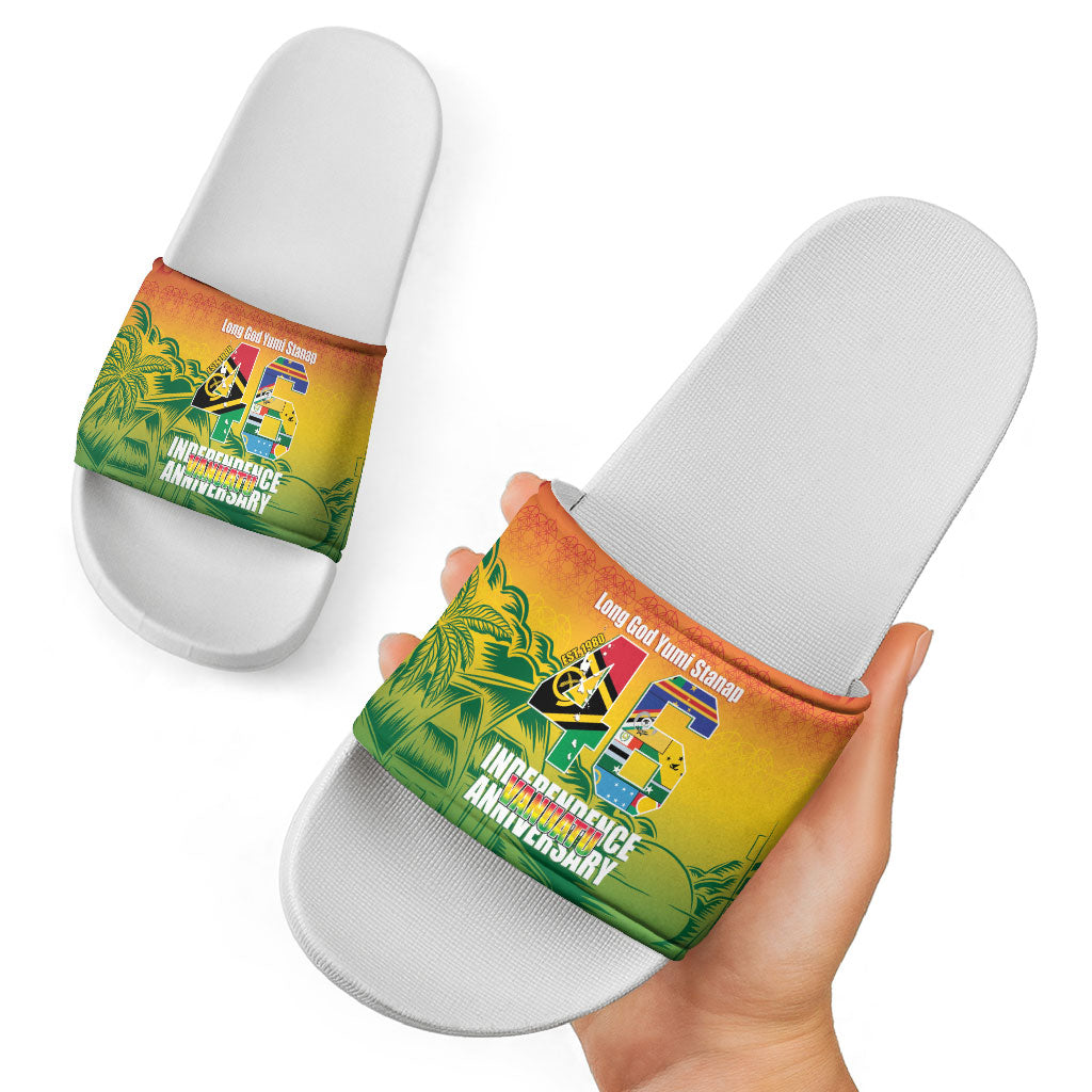 Vanuatu Indipendens Dei Slide Sandals Yumi 46th Independence Anniversary LT14 - Polynesian Pride