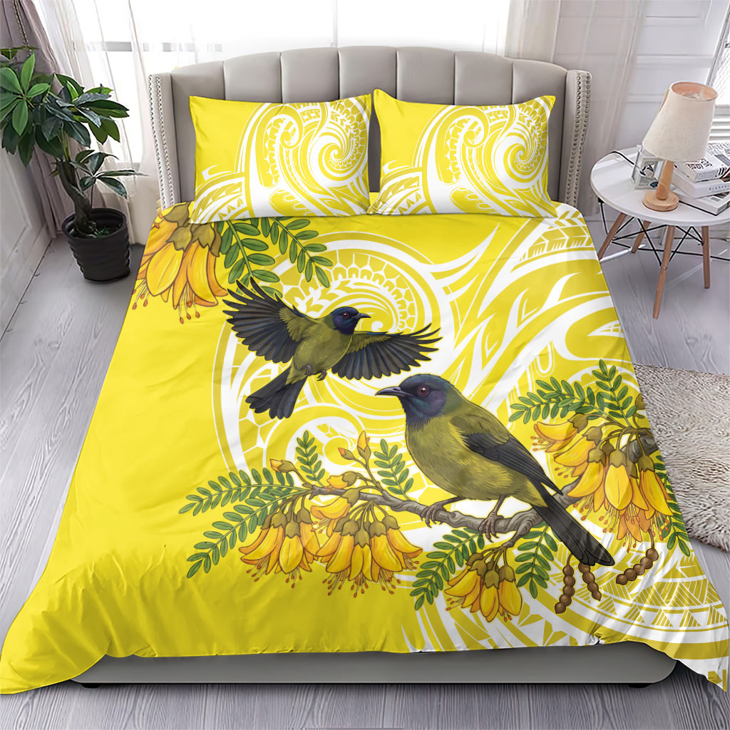 Bellbird New Zealand Bedding Set Korimako Kowhai Maori Pattern LT14 - Polynesian Pride