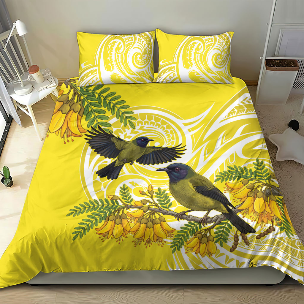 Bellbird New Zealand Bedding Set Korimako Kowhai Maori Pattern LT14 - Polynesian Pride