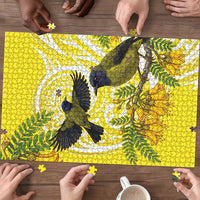 Bellbird New Zealand Puzzle Korimako Kowhai Maori Pattern LT14 - Polynesian Pride