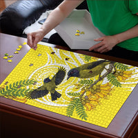Bellbird New Zealand Puzzle Korimako Kowhai Maori Pattern LT14 - Polynesian Pride