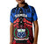 Samoa Kid Polo Shirt Heritage Festival Samoan Tattoo With Ula Fala Kava Bowl LT14 Kid Blue - Polynesian Pride