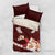 Oxblood Polynesia Bedding Set Tribal Pattern Tropical Frangipani