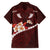 Oxblood Polynesia Family Matching Tank Maxi Dress and Hawaiian Shirt Tribal Pattern Tropical Frangipani