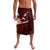 Oxblood Polynesia Lavalava Tribal Pattern Tropical Frangipani