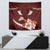 Oxblood Polynesia Tapestry Tribal Pattern Tropical Frangipani