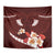 Oxblood Polynesia Tapestry Tribal Pattern Tropical Frangipani