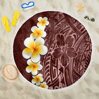 Oxblood Tropical Plumeria With Galaxy Polynesian Art Beach Blanket LT14 One Size 150cm Oxblood - Polynesian Pride