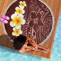 Oxblood Tropical Plumeria With Galaxy Polynesian Art Beach Blanket LT14 - Polynesian Pride