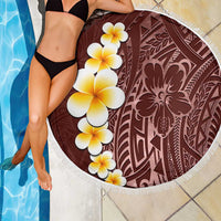 Oxblood Tropical Plumeria With Galaxy Polynesian Art Beach Blanket LT14 - Polynesian Pride