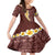 Oxblood Tropical Plumeria With Galaxy Polynesian Art Family Matching Long Sleeve Bodycon Dress and Hawaiian Shirt