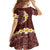 Oxblood Tropical Plumeria With Galaxy Polynesian Art Family Matching Long Sleeve Bodycon Dress and Hawaiian Shirt