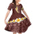 Oxblood Tropical Plumeria With Galaxy Polynesian Art Family Matching Short Sleeve Bodycon Dress and Hawaiian Shirt