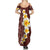 Oxblood Tropical Plumeria With Galaxy Polynesian Art Family Matching Summer Maxi Dress and Hawaiian Shirt