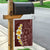 Oxblood Tropical Plumeria With Galaxy Polynesian Art Garden Flag