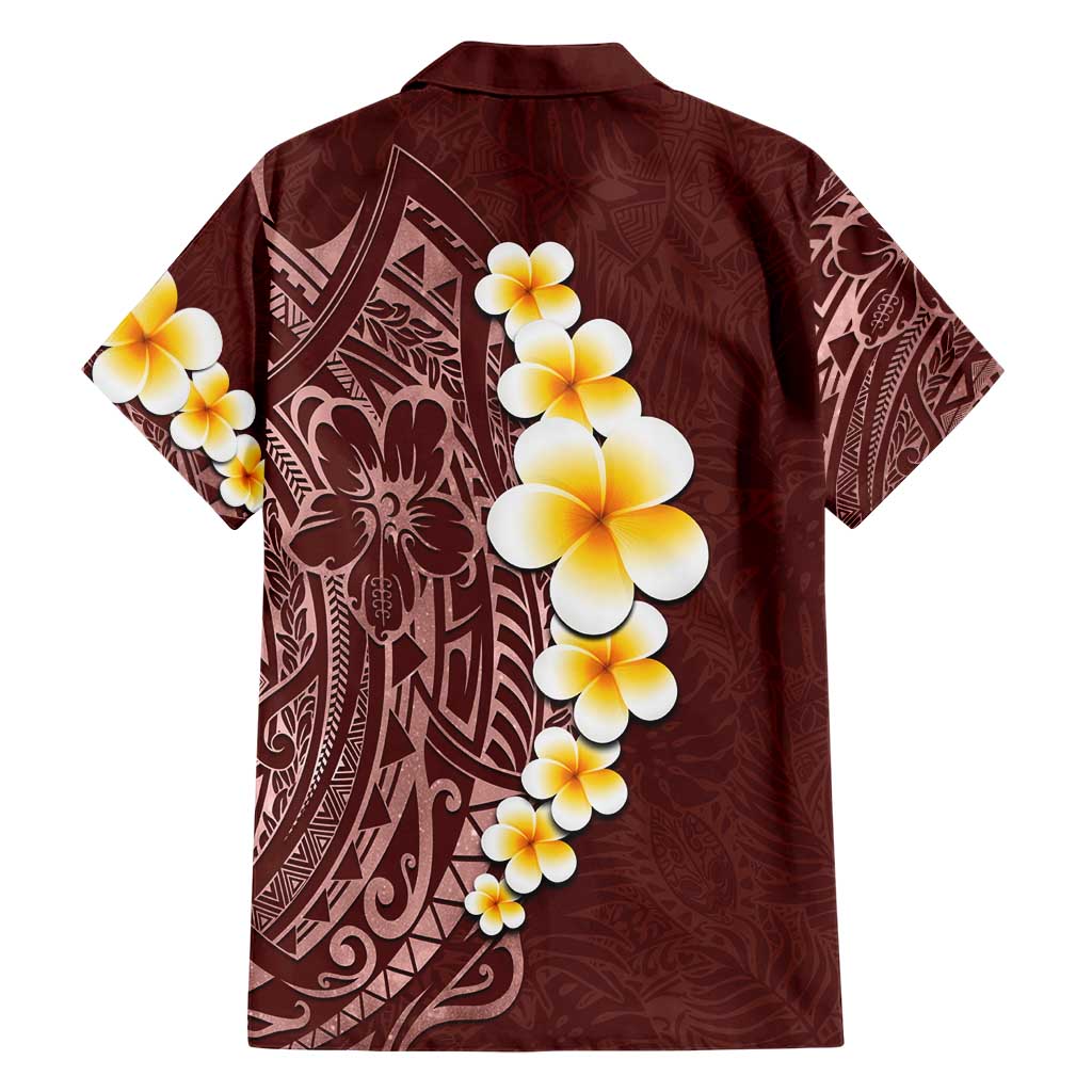 Oxblood Tropical Plumeria With Galaxy Polynesian Art Hawaiian Shirt LT14 - Polynesian Pride