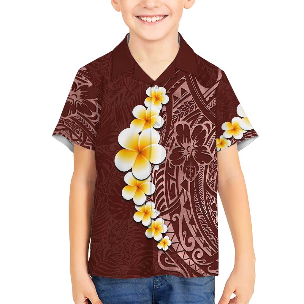 Oxblood Tropical Plumeria With Galaxy Polynesian Art Hawaiian Shirt LT14 - Polynesian Pride