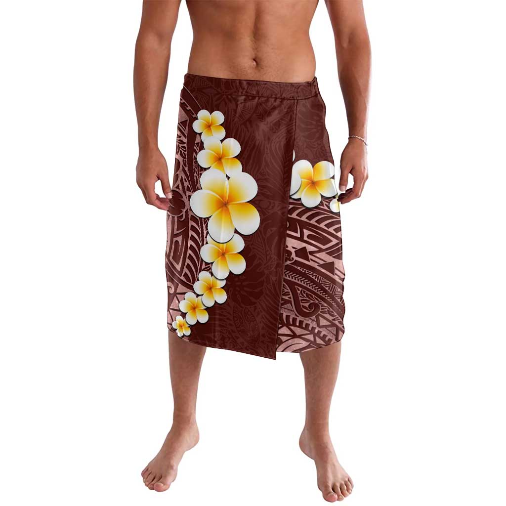 Oxblood Tropical Plumeria With Galaxy Polynesian Art Lavalava