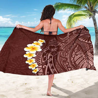 Oxblood Tropical Plumeria With Galaxy Polynesian Art Sarong LT14 - Polynesian Pride
