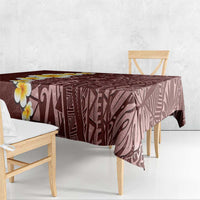 Oxblood Tropical Plumeria With Galaxy Polynesian Art Tablecloth LT14 - Polynesian Pride