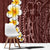 Oxblood Tropical Plumeria With Galaxy Polynesian Art Window Curtain