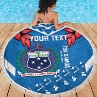 Custom Toa Samoa Rugby Beach Blanket Samoan Siva Tau Uso Aso Uma LT14 - Polynesian Pride