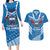 Custom Toa Samoa Rugby Couples Matching Long Sleeve Bodycon Dress and Hawaiian Shirt Samoan Siva Tau Uso Aso Uma