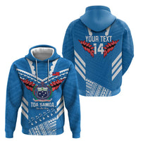 Custom Toa Samoa Rugby Hoodie Samoan Siva Tau Uso Aso Uma LT14 - Polynesian Pride