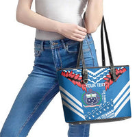 Custom Toa Samoa Rugby Leather Tote Bag Samoan Siva Tau Uso Aso Uma LT14 - Polynesian Pride