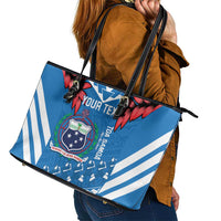 Custom Toa Samoa Rugby Leather Tote Bag Samoan Siva Tau Uso Aso Uma LT14 - Polynesian Pride