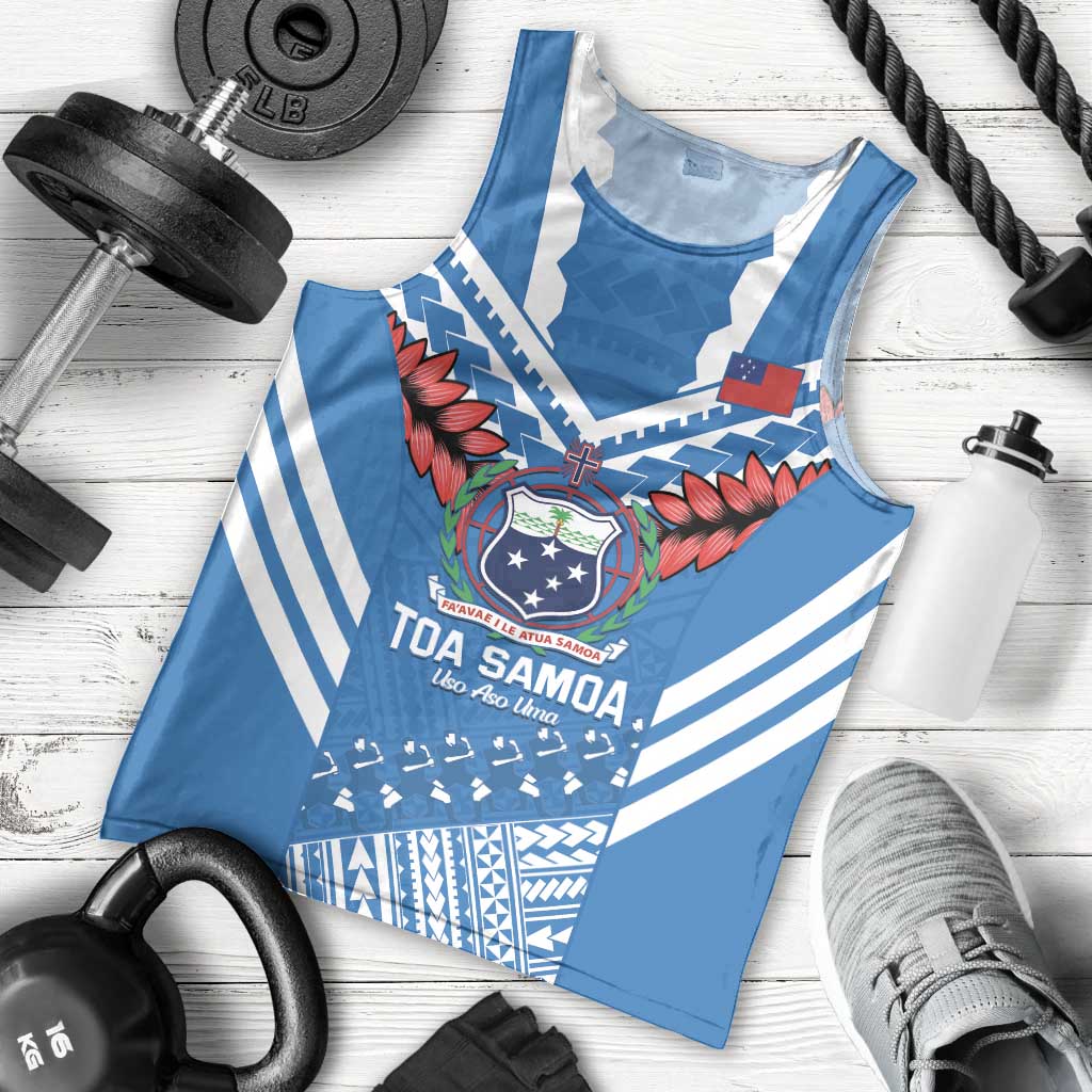 Custom Toa Samoa Rugby Men Tank Top Samoan Siva Tau Uso Aso Uma LT14 - Polynesian Pride