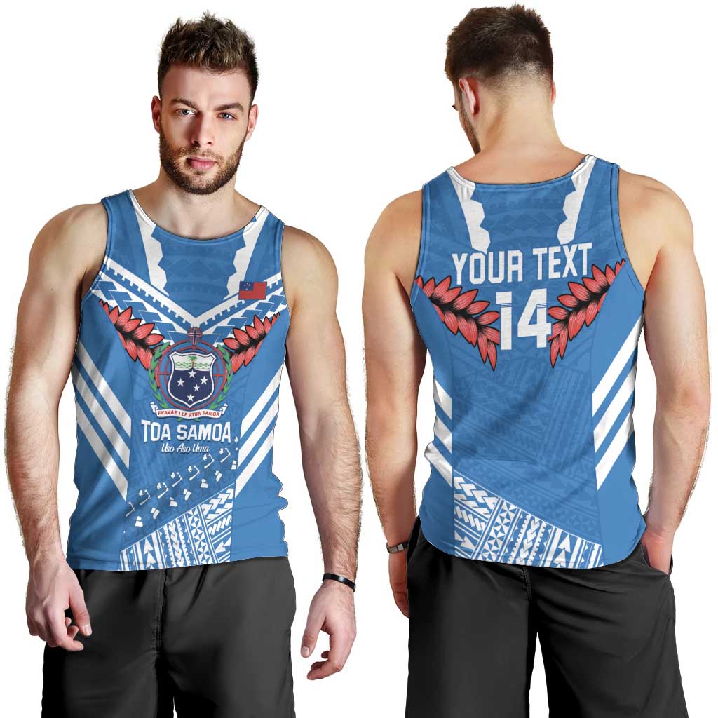 Custom Toa Samoa Rugby Men Tank Top Samoan Siva Tau Uso Aso Uma LT14 - Polynesian Pride