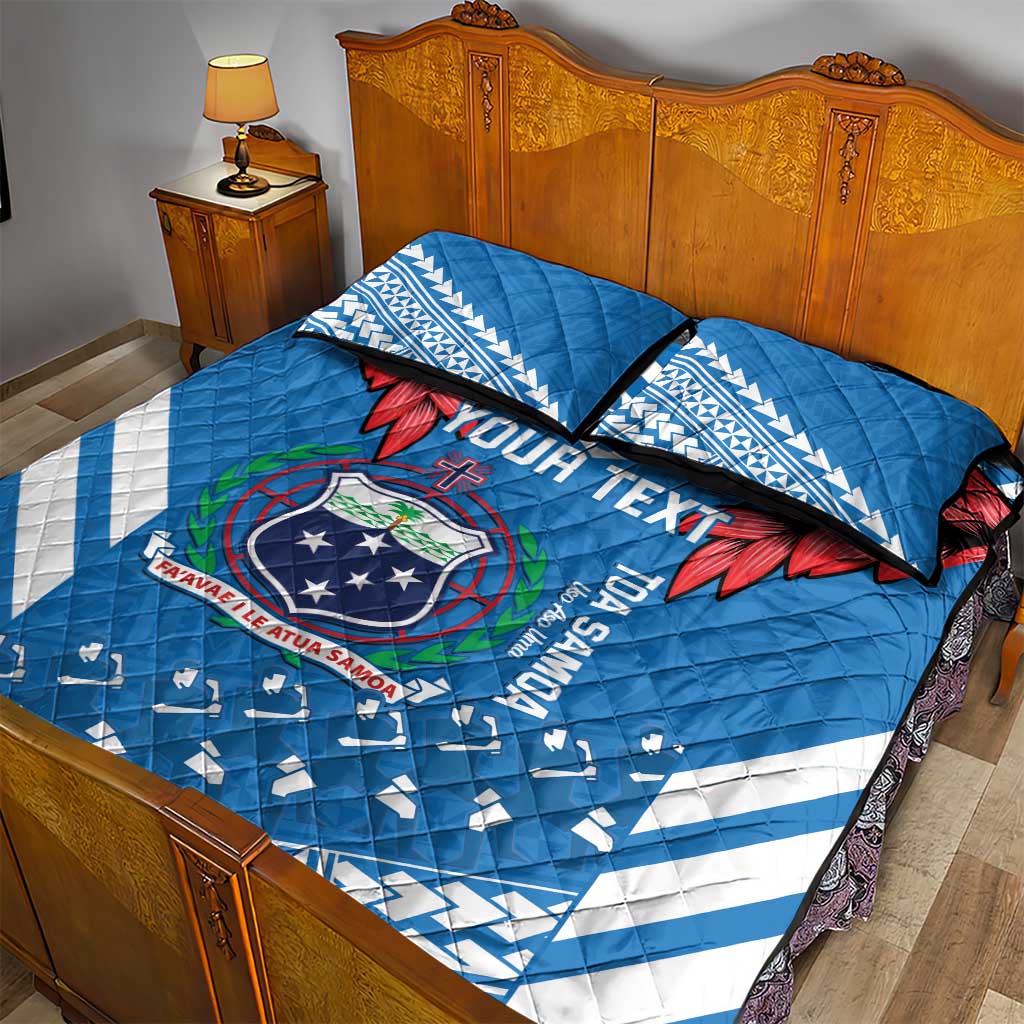 Custom Toa Samoa Rugby Quilt Bed Set Samoan Siva Tau Uso Aso Uma LT14 - Polynesian Pride