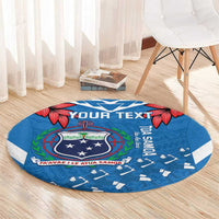 Custom Toa Samoa Rugby Round Carpet Samoan Siva Tau Uso Aso Uma LT14 - Polynesian Pride