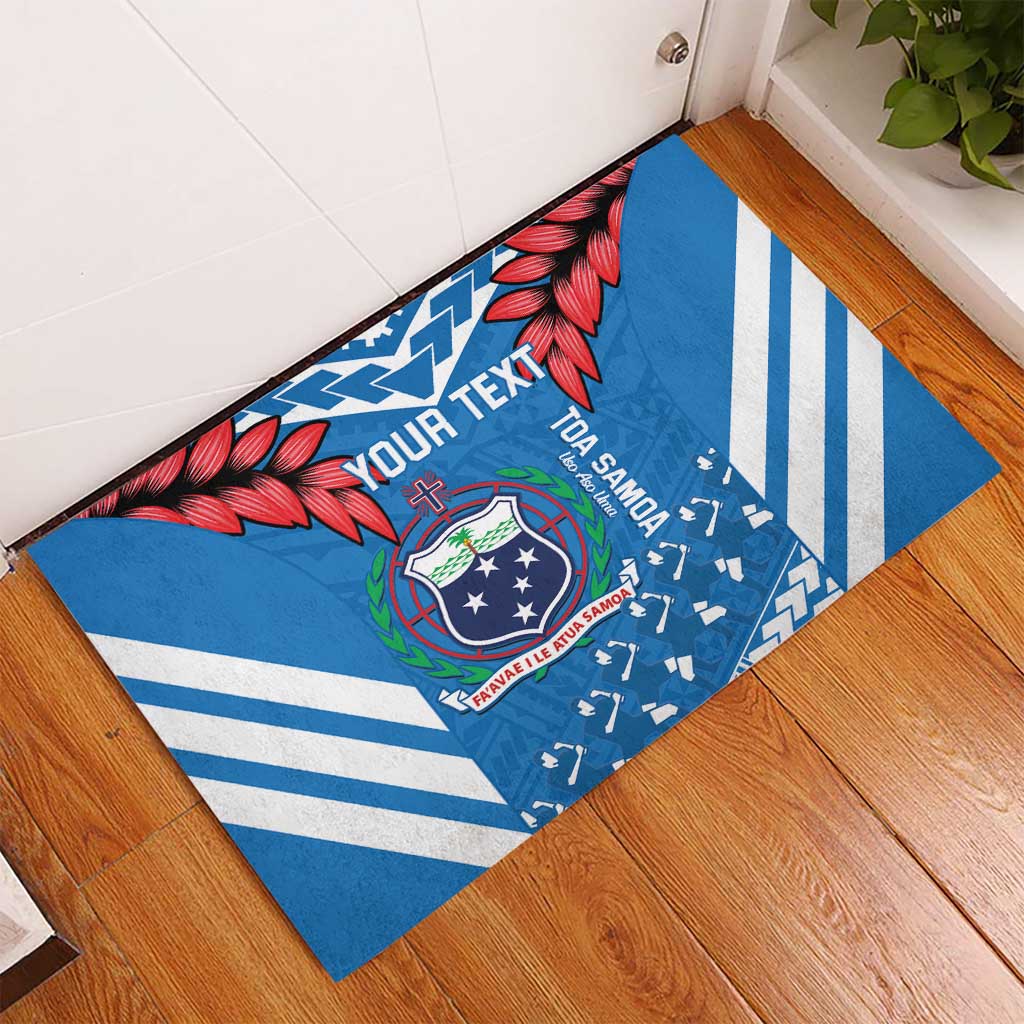 Custom Toa Samoa Rugby Rubber Doormat Samoan Siva Tau Uso Aso Uma LT14 - Polynesian Pride