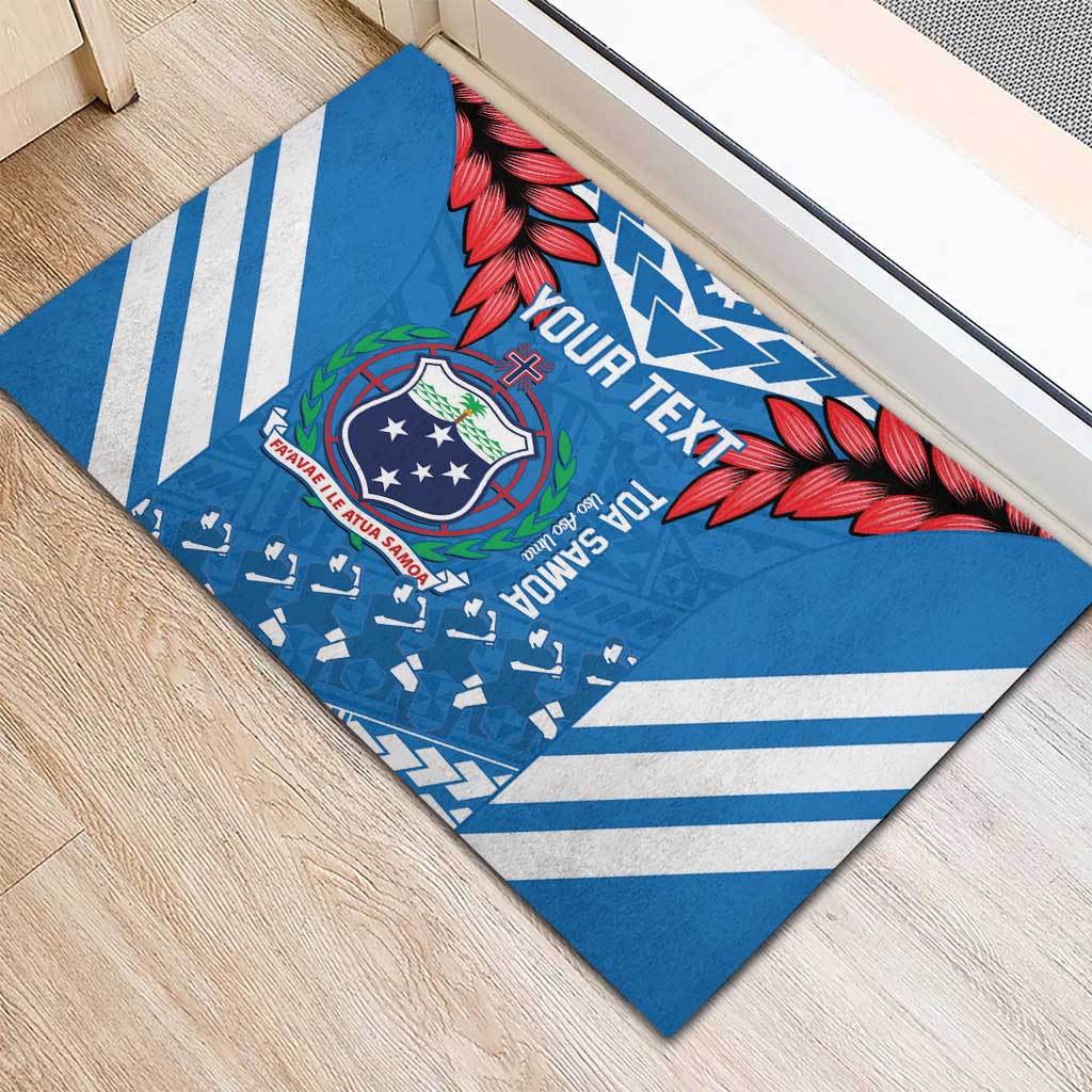 Custom Toa Samoa Rugby Rubber Doormat Samoan Siva Tau Uso Aso Uma LT14 - Polynesian Pride